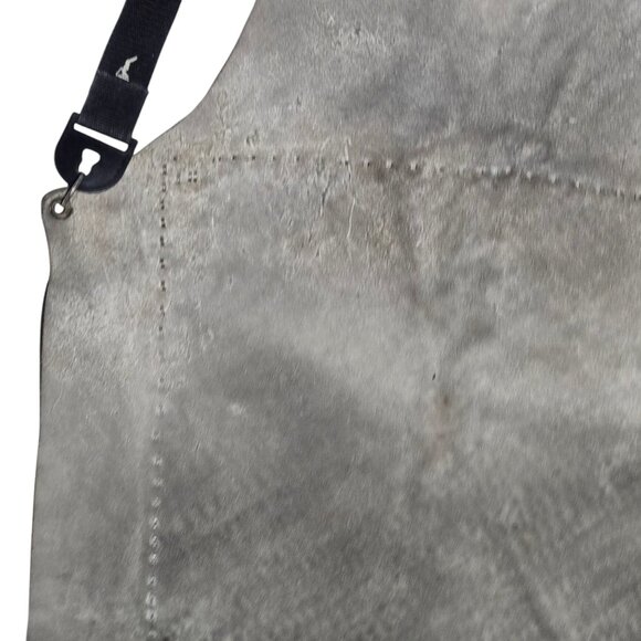 Safety Apron Suede Leather Metal Welding Butcher Shop Vintage - Picture 7 of 16